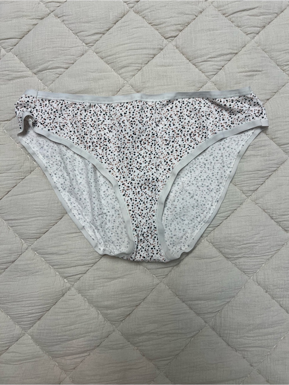 White Multicolor Dot Bikini Briefs - Comfortable Everyday Fit